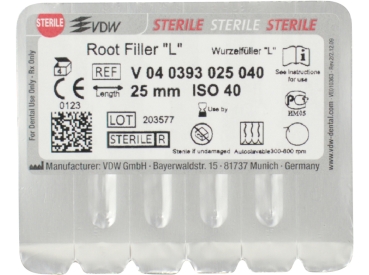 Root filler 393/40 25mm sterile 4pcs
